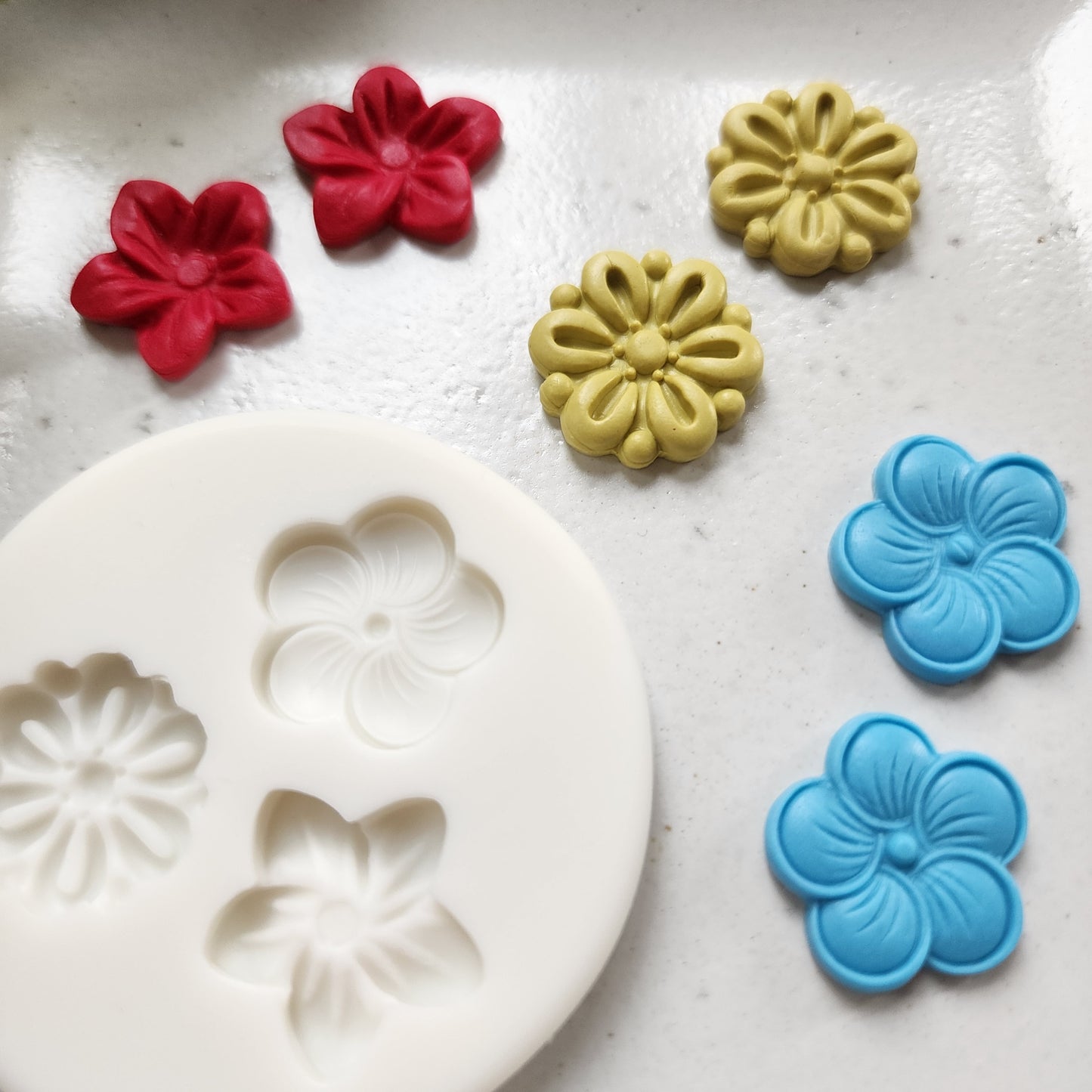 Polymer clay mold Silicone earrings mold "Flower" Summer mold mould for resin and polymer clay Polymer clay tool Clay cutter Clay texture
