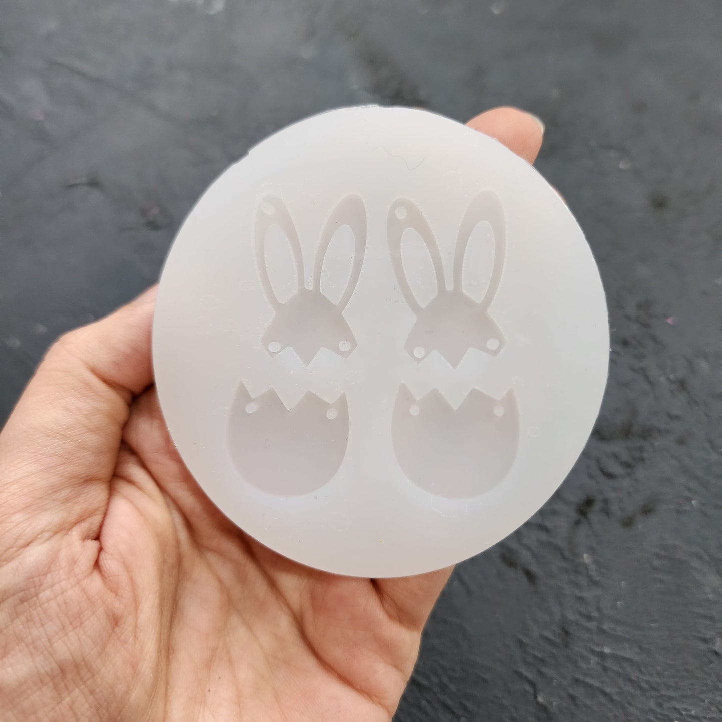 Silicone earrings mold "Easter bunny" for resin and epoxy