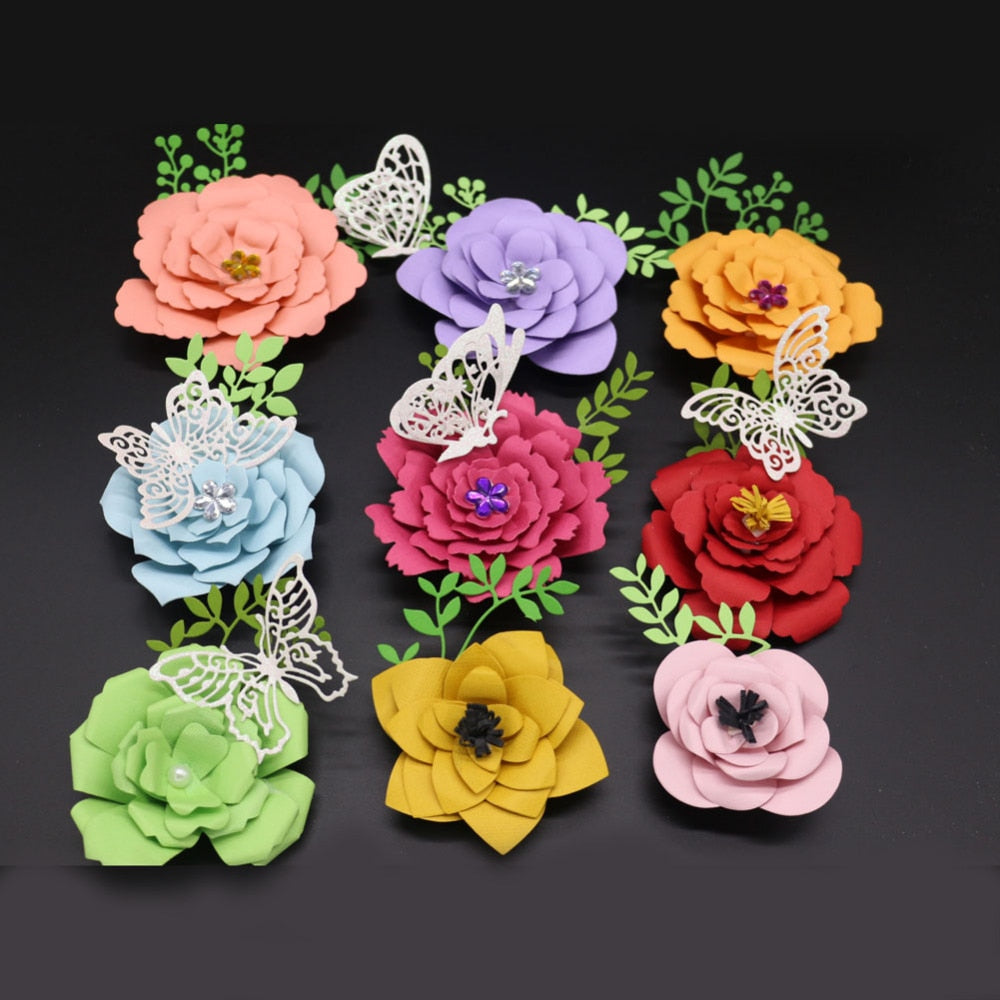 FLOWER CUTTING DIES 9 SETS - Luxy Kraft