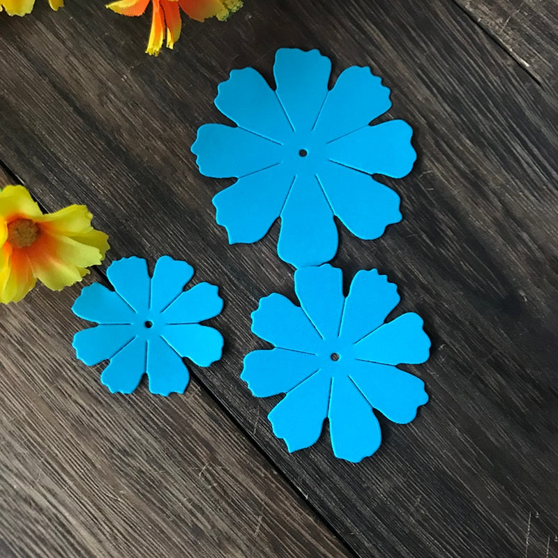 Flower cutting dies 3 pcs set - Luxy Kraft