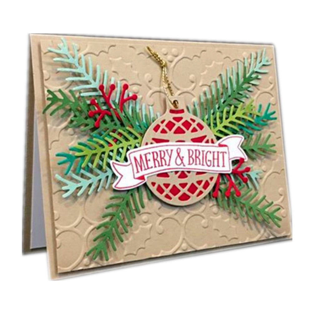 Christmas tree leaves cutting dies set - Luxy Kraft