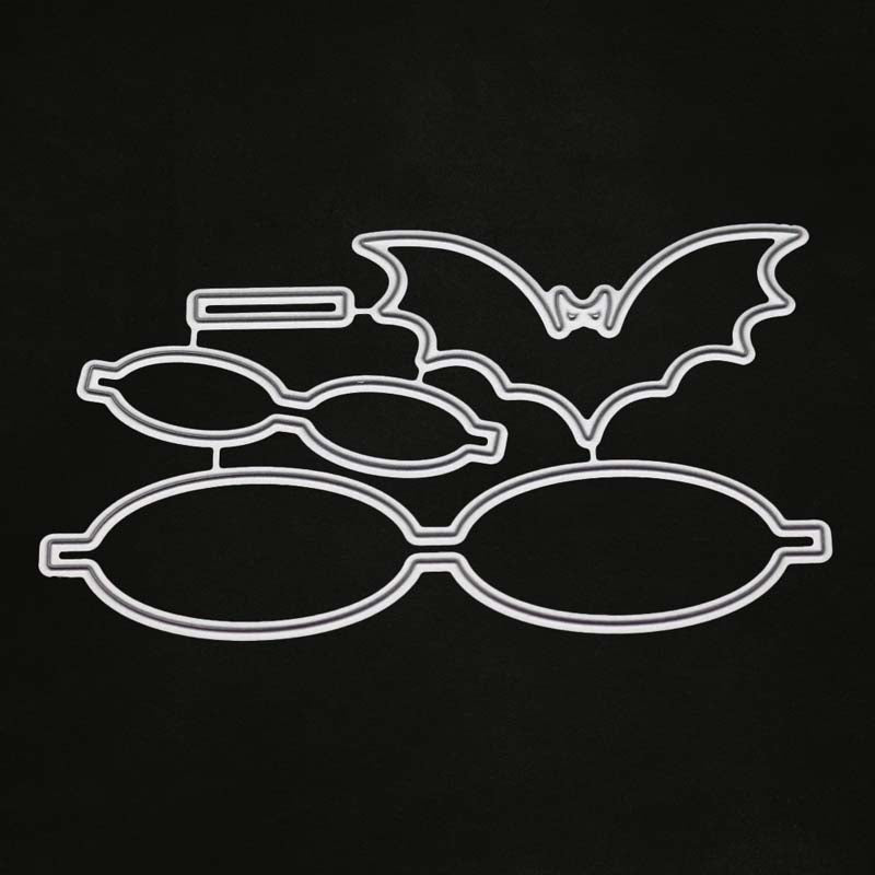 Bow tie Bat cutting dies 4 pcs 10.3x6.1 cm - Luxy Kraft