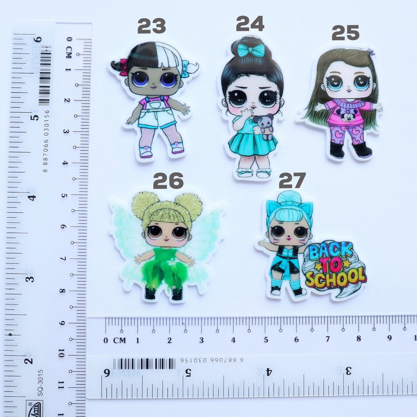 Girls LOL Doll Resin Acrylic Planar Cabochons 1 pcs - Luxy Kraft