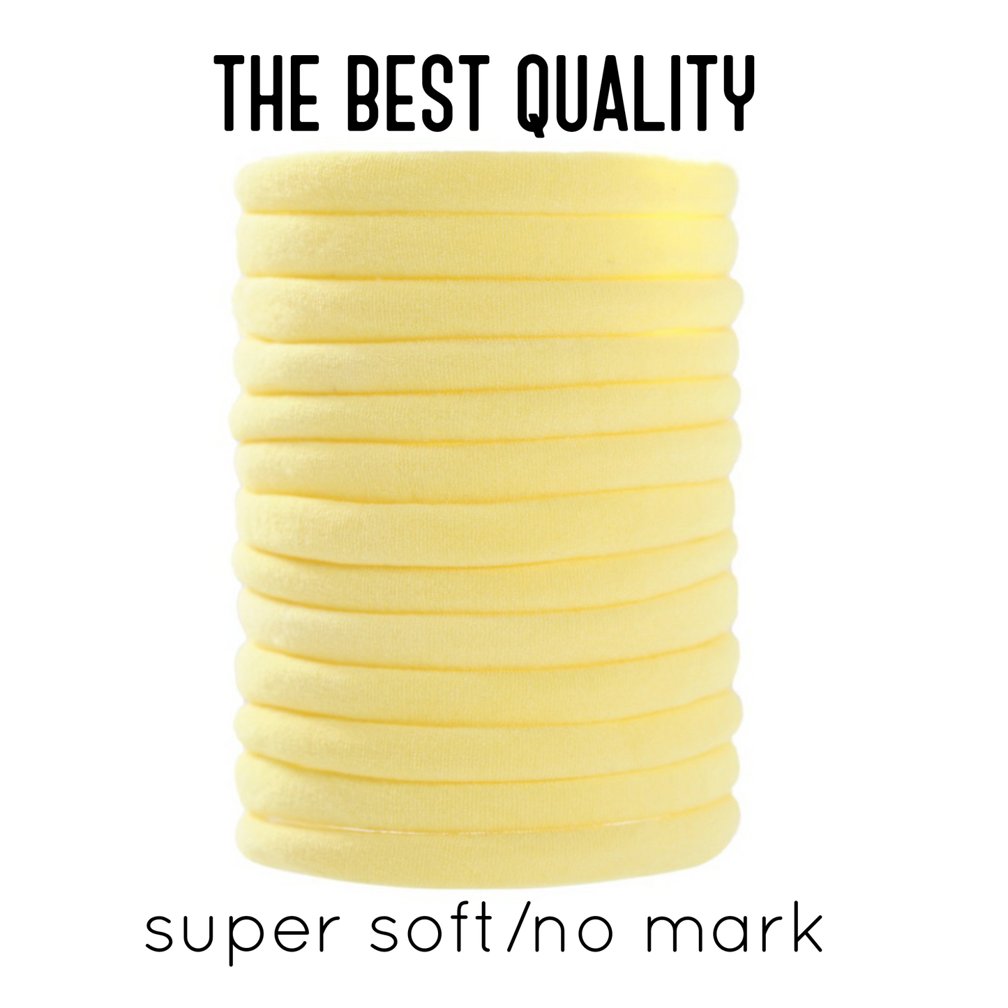 Baby Yellow Nylon headbands one size fits all headbands - Luxy Kraft