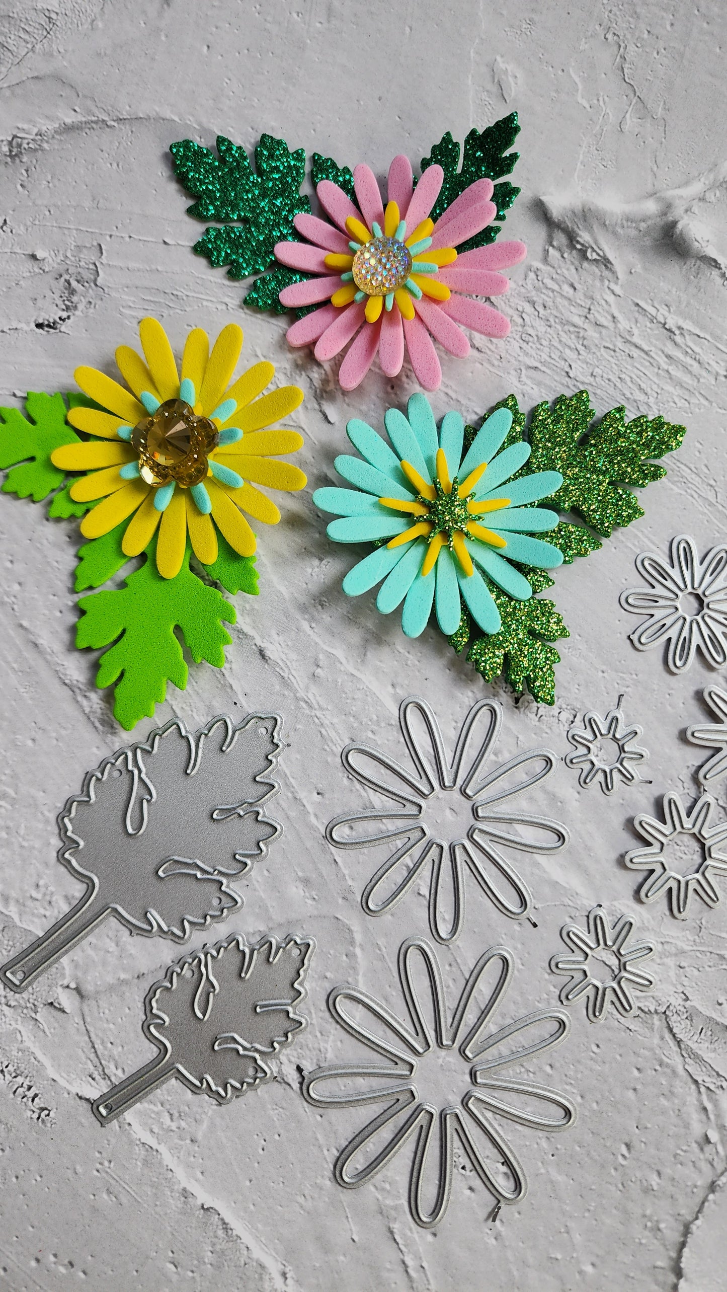 Flower Metal Cutting Dies "Daisy" Metal flower molds Scrapbooking tools supplies Metal templates Flower making tools Flower shape metal cutter - Luxy Kraft
