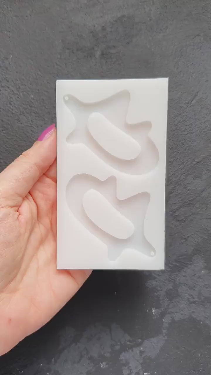 Silicone earring mold Jewelry Resin mould for resin and epoxy