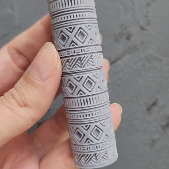 Polymer clay texture roller clay stamp 3D printed embossing