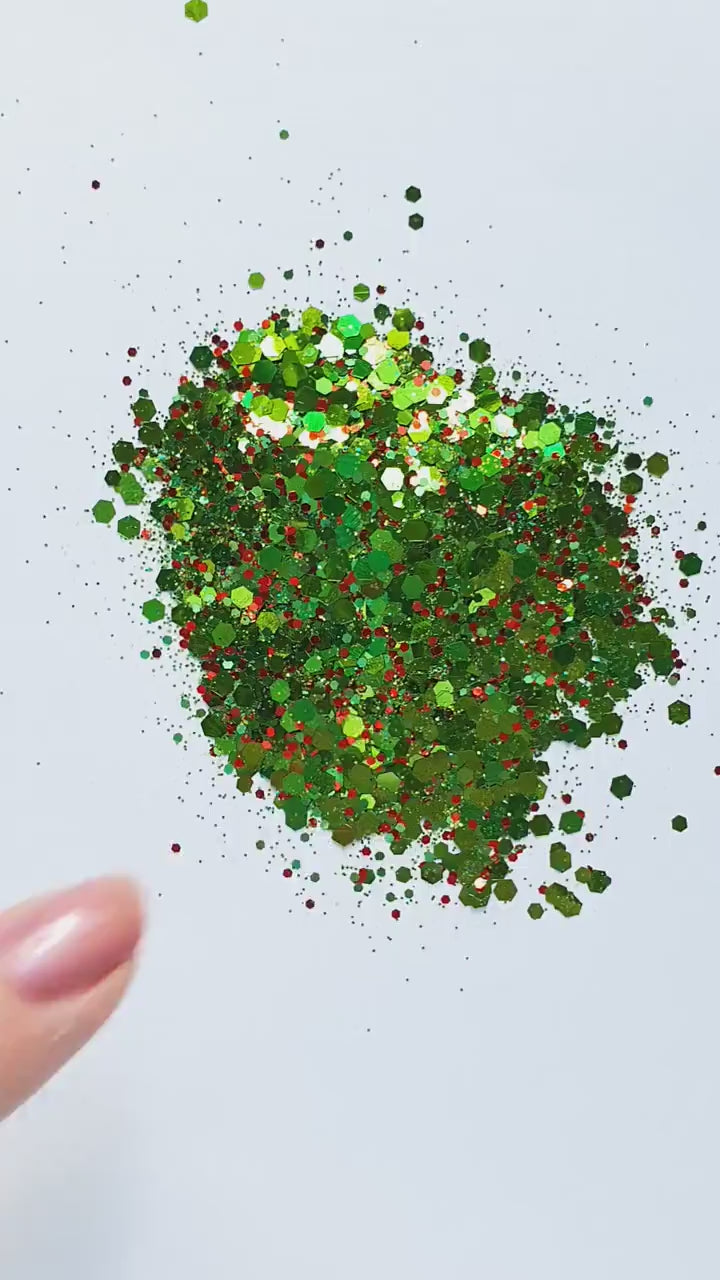Green Mix Chunky glitter for Resin Epoxy crafts