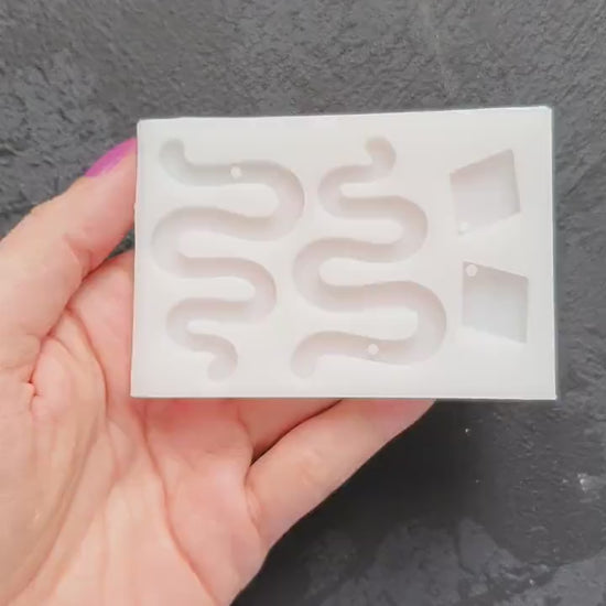 Snake Silicone earring mold Jewelry Resin mould for resin and epoxy