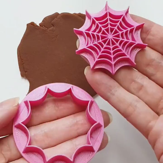 Spider net Polymer clay cutter 3D print cutters stamp Jewelry Earrings shape plastic cutter