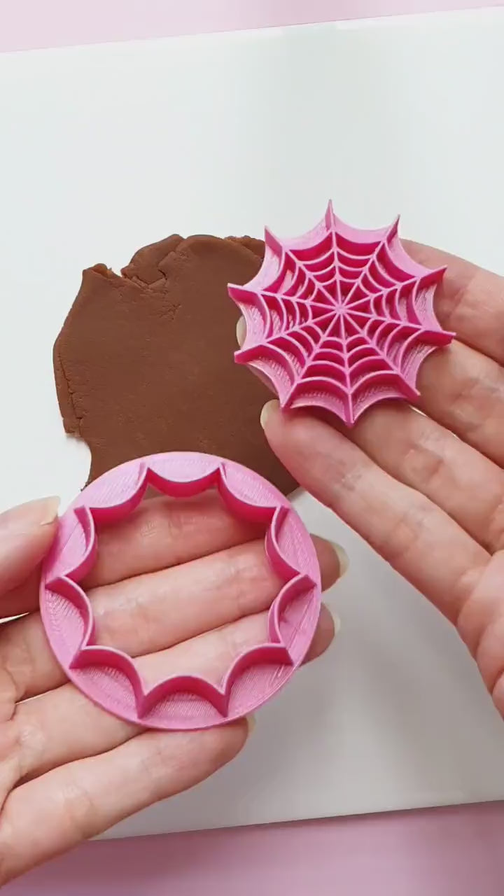 Spider net Polymer clay cutter 3D print cutters stamp Jewelry Earrings shape plastic cutter