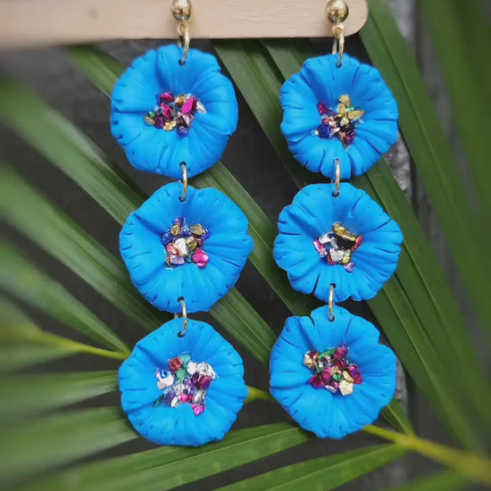 Polymer clay mold Silicone earrings mold Basionym Fallopia convolvulus flower Polymer clay texture Clay tool Flower cutter Botanical texture