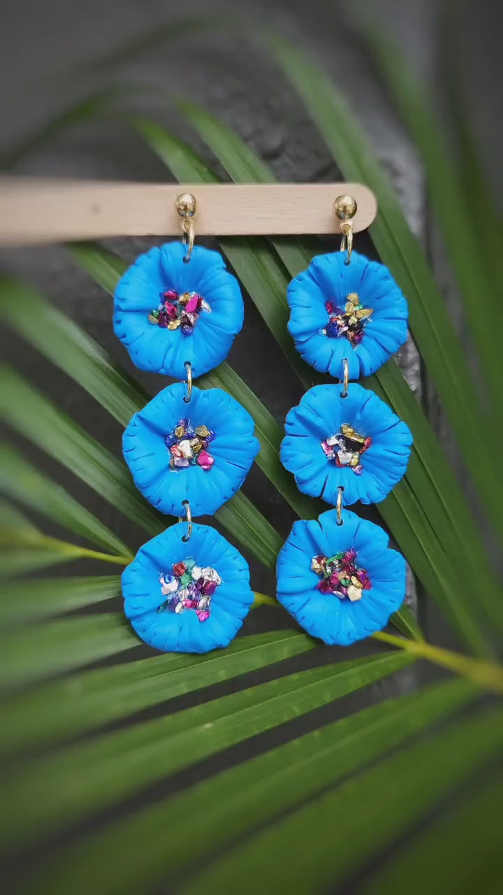 Polymer clay mold Silicone earrings mold Basionym Fallopia convolvulus flower Polymer clay texture Clay tool Flower cutter Botanical texture
