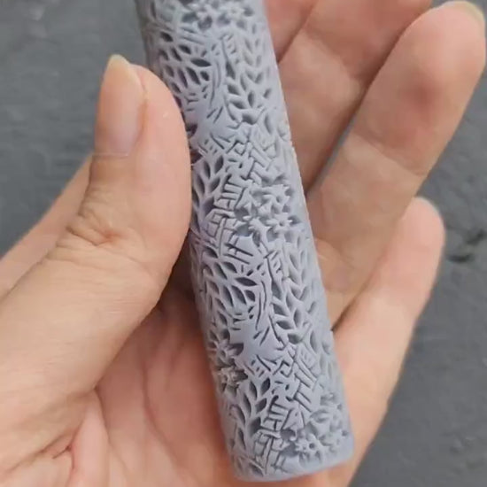 Polymer clay texture roller clay stamp 3D printed embossing