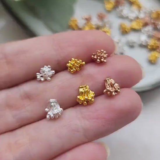 10 pcs Flower centers Flower metal stamens Earrings components Earrings findings DIY jewelry Jewelry supplies Polymer clay supplies