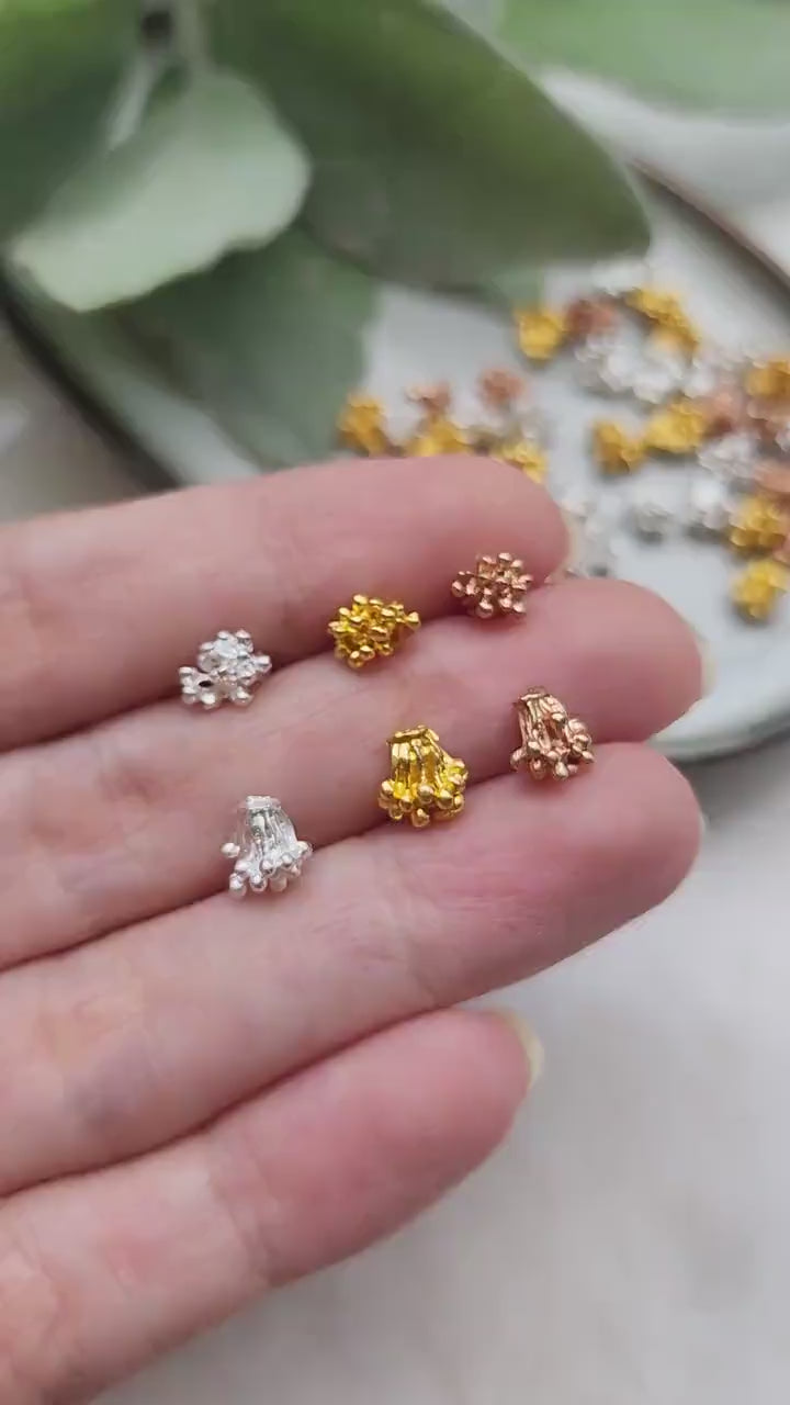 10 pcs Flower centers Flower metal stamens Earrings components Earrings findings DIY jewelry Jewelry supplies Polymer clay supplies