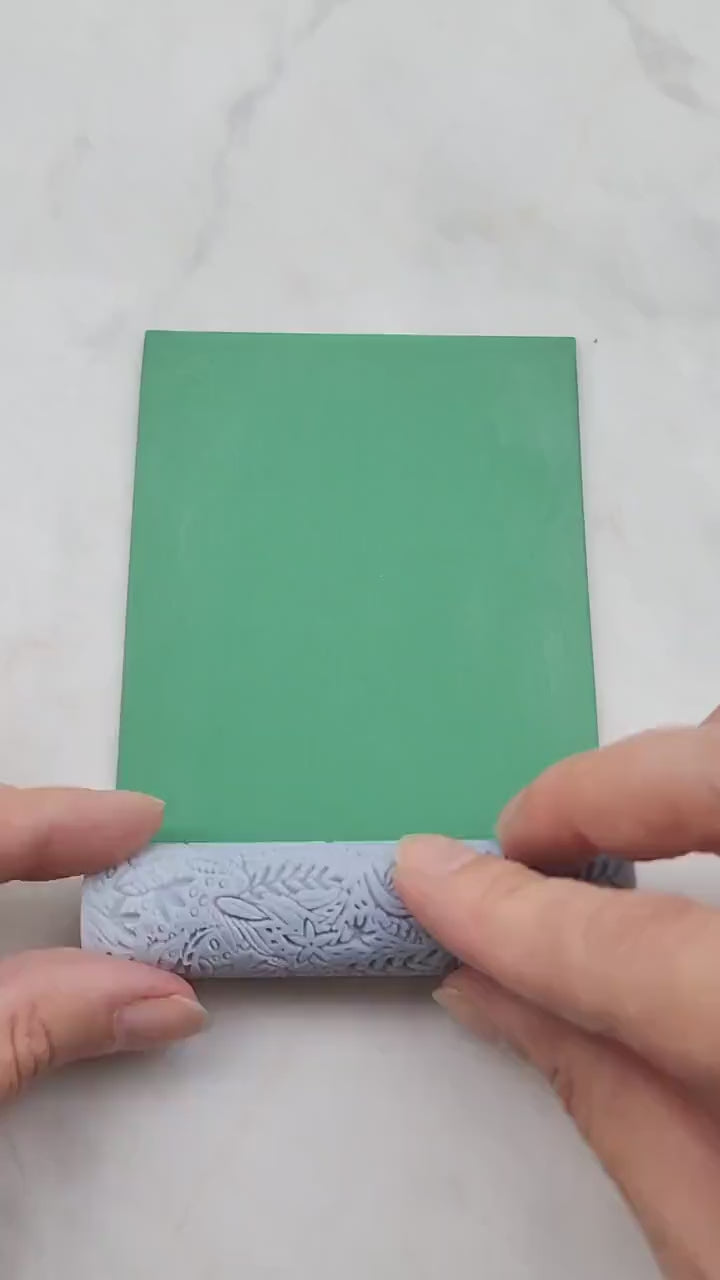 Polymer clay texture roller clay stamp 3D printed embossing Polymer clay tool Flower pattern roller Floral pattern texture Clay cutter