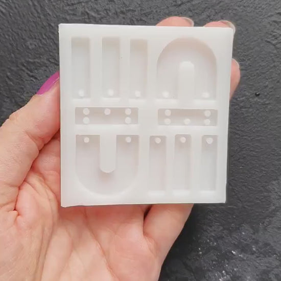 Silicone earring mold Jewelry Resin mould for resin and epoxy