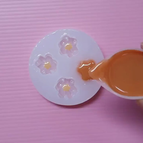 Flower Earrings mold Silicone stud earrings mould for resin and epoxy