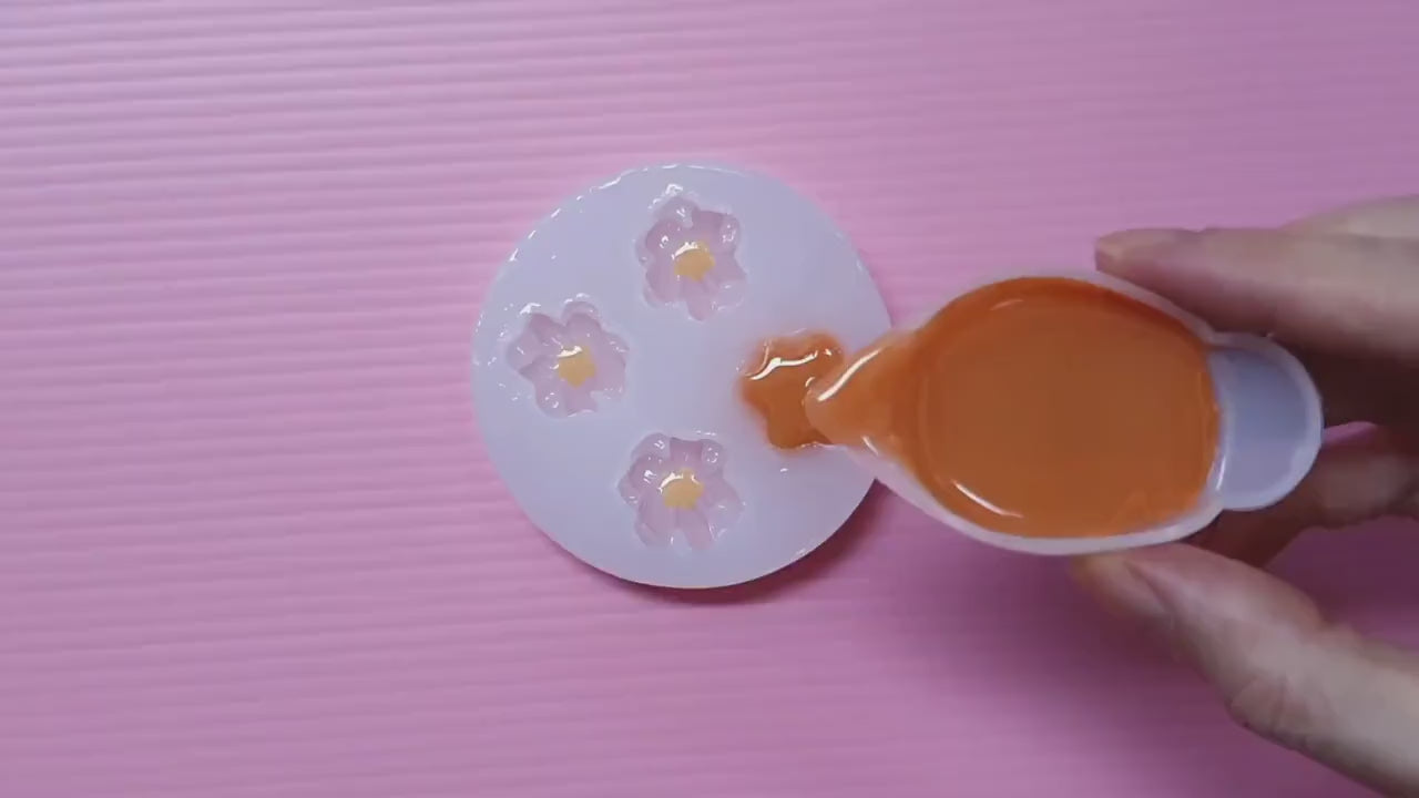 Flower Earrings mold Silicone stud earrings mould for resin and epoxy
