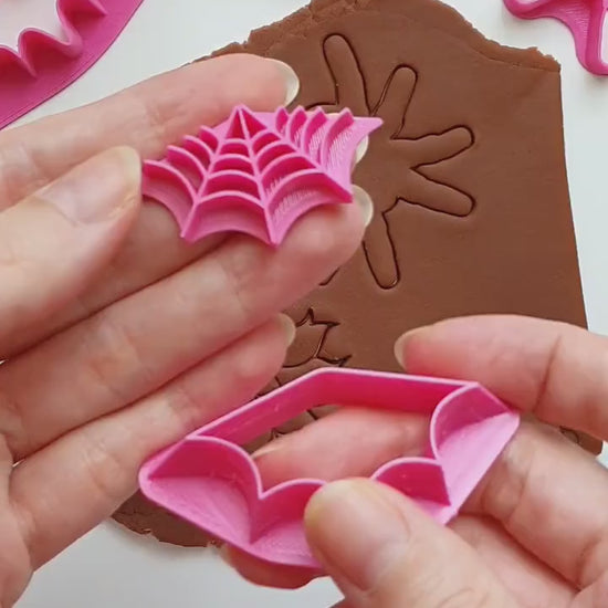 Spider net Polymer clay cutter 3D print cutters stamp Jewelry Earrings shape plastic cutter