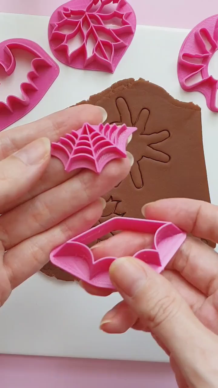 Spider net Polymer clay cutter 3D print cutters stamp Jewelry Earrings shape plastic cutter