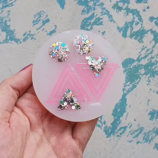 Silicone earrings mold mould for resin and epoxy
