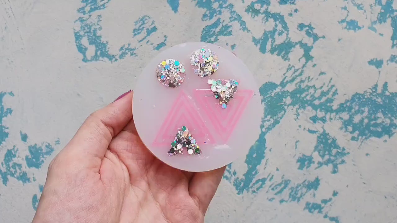 Silicone earrings mold mould for resin and epoxy