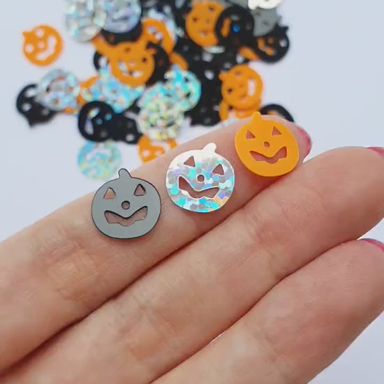 50 pcs Halloween Pumpkin Sequins for Resin Epoxy crafts