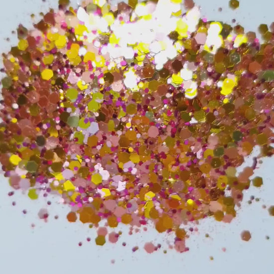 Gold Pink Mix Chunky glitter for Resin Epoxy crafts