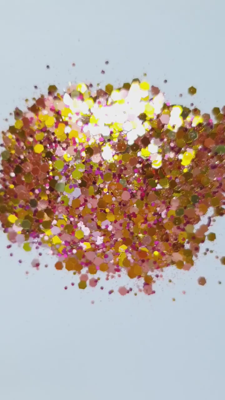 Gold Pink Mix Chunky glitter for Resin Epoxy crafts