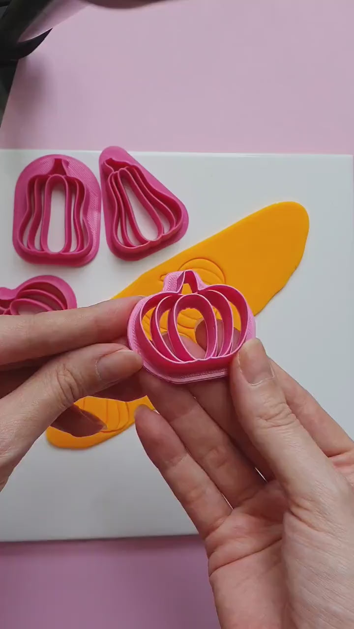 Pumpkin Polymer clay cutter 3D print cutters Jewelry Earrings shape plastic cutter