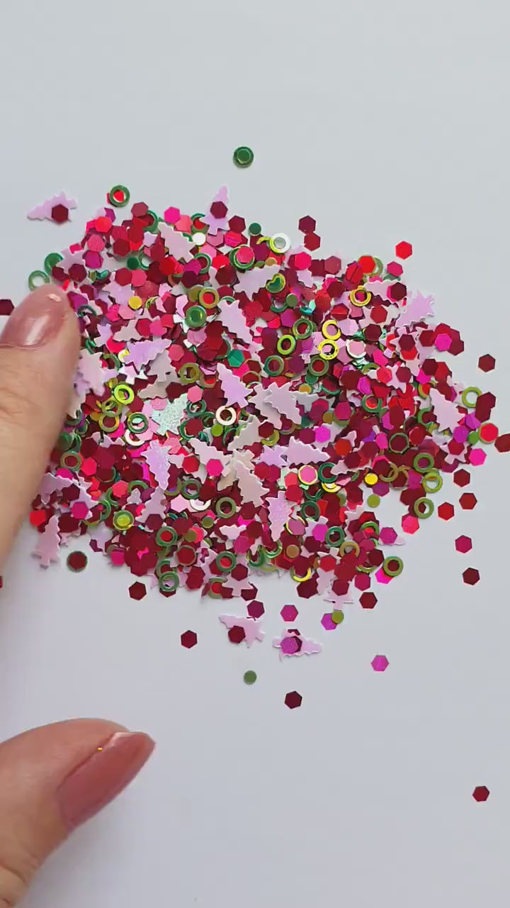 Christmas Mix Chunky glitter for Resin Epoxy crafts