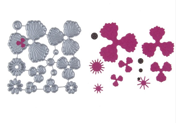 FLOWER POPPY CUTTING DIES 13 PCS SET - Luxy Kraft
