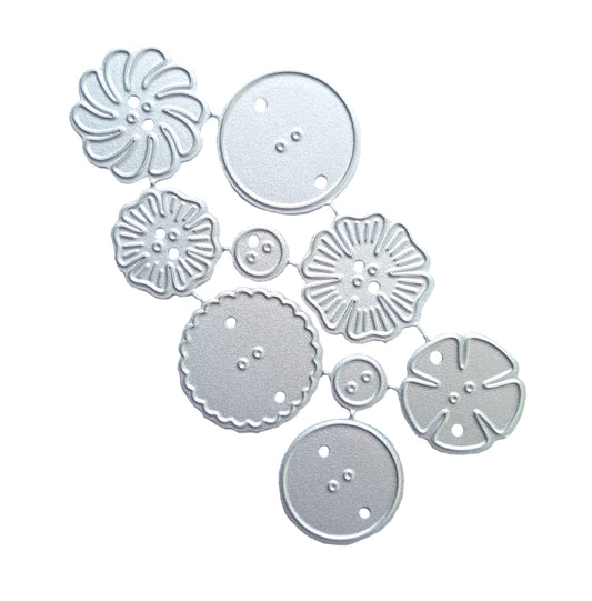 Flower Button cutting dies 9 psc set - Luxy Kraft