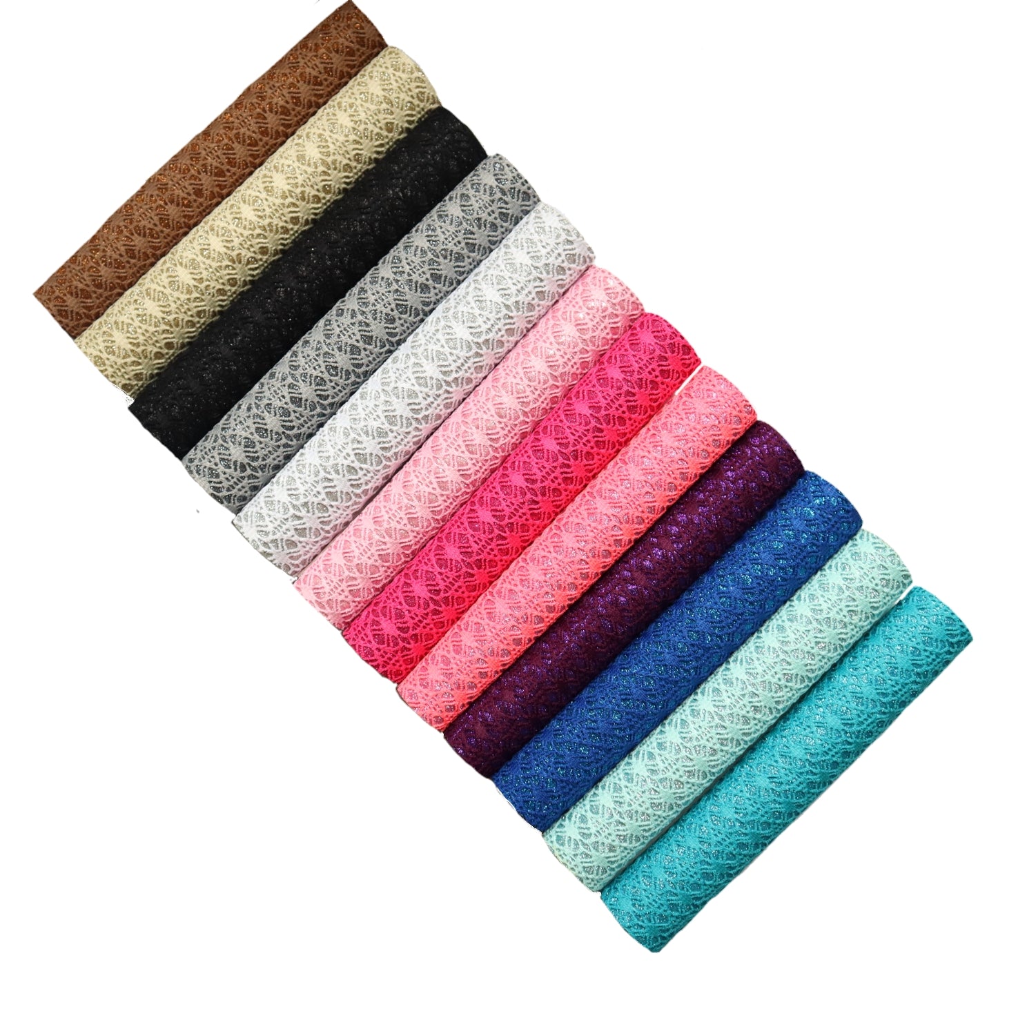 LACE GLITTER LEATHER SYNTHETIC LEATHER FAUX LEATHER FABRIC 30X26.5 CM 12 PCS SET - Luxy Kraft