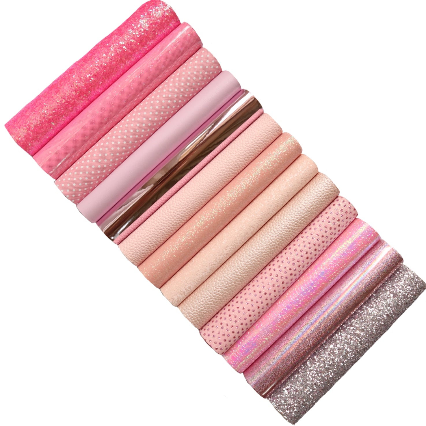 PINK PEACH COLORS SYNTHETIC LEATHER FAUX LEATHER FABRIC 20X22 CM 13 PCS SET - Luxy Kraft