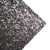 BLACK&SILVER CHUNKY STARS GLITTER FABRIC (FAUX LEATHER) 1 PCS - Luxy Kraft