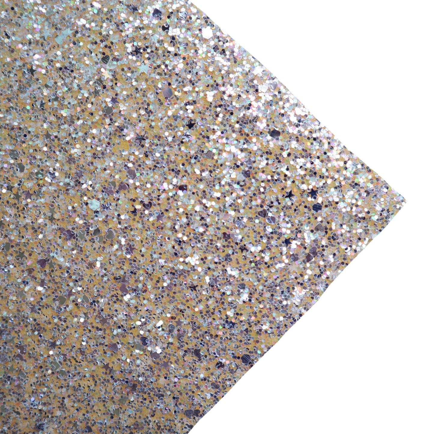 CHUNKY GLITTER FABRIC APRICOT (FAUX LEATHER) 1 PCS - Luxy Kraft