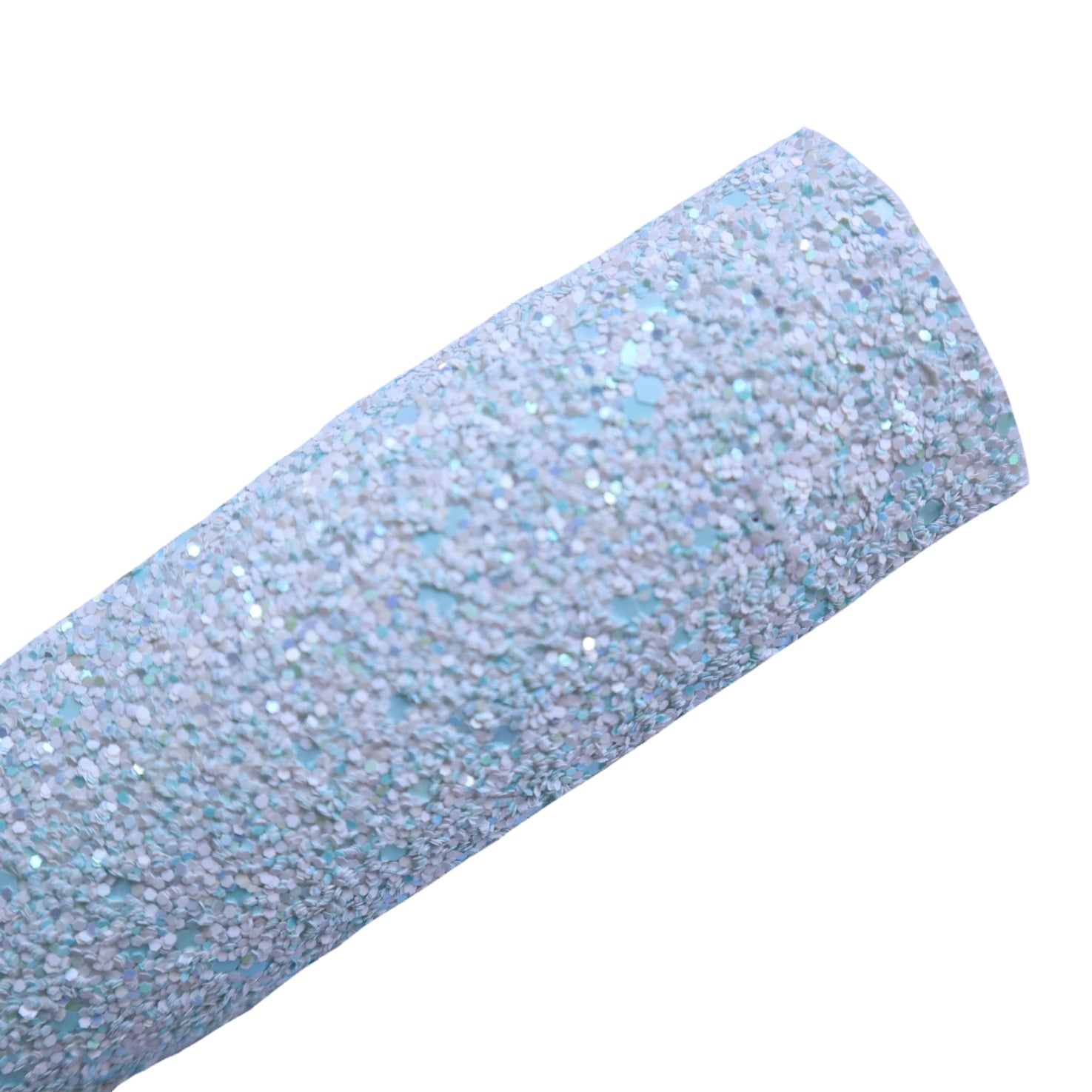 CHUNKY GLITTER FABRIC LIGHT BLUE (FAUX LEATHER) 1 PCS - Luxy Kraft