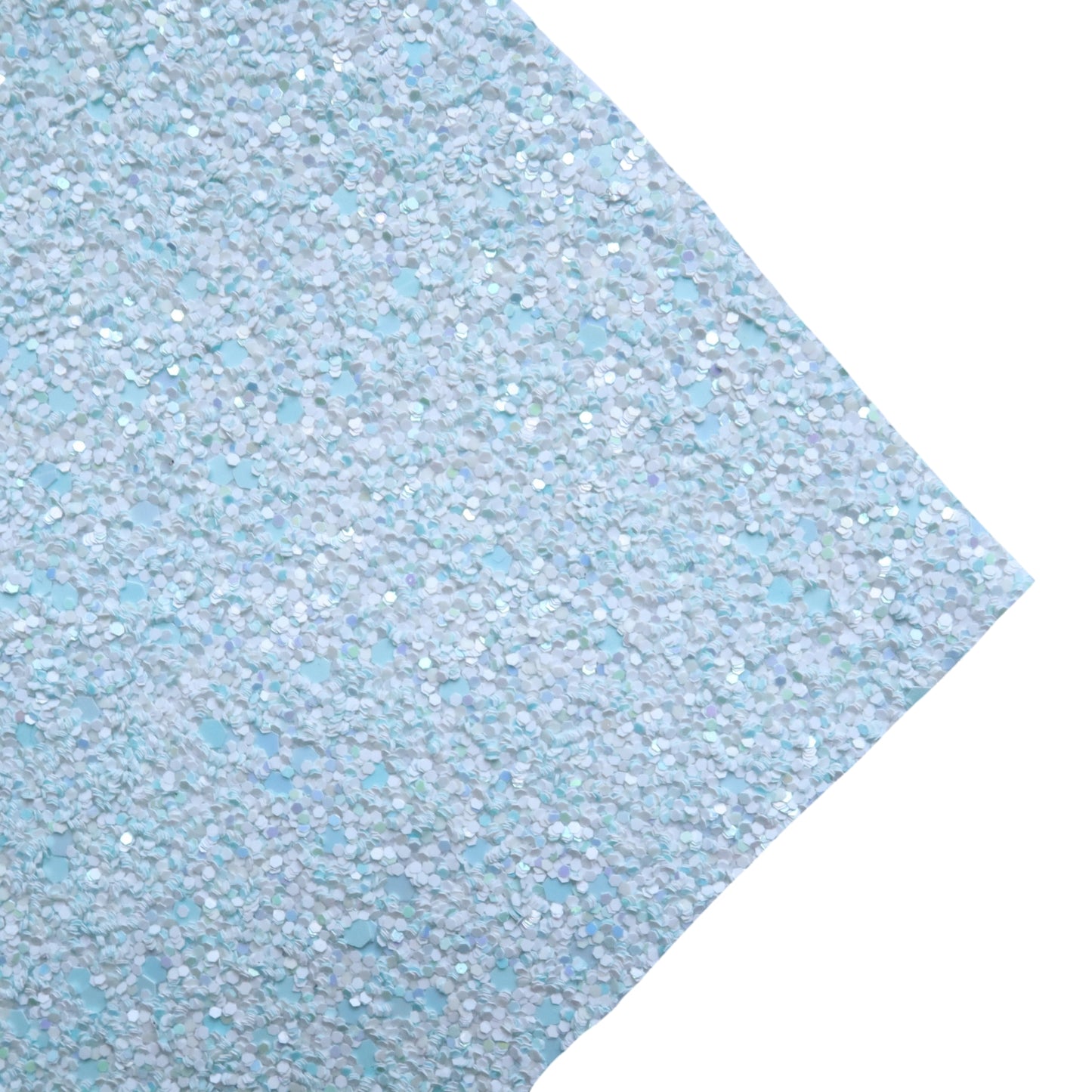 CHUNKY GLITTER FABRIC LIGHT BLUE (FAUX LEATHER) 1 PCS - Luxy Kraft