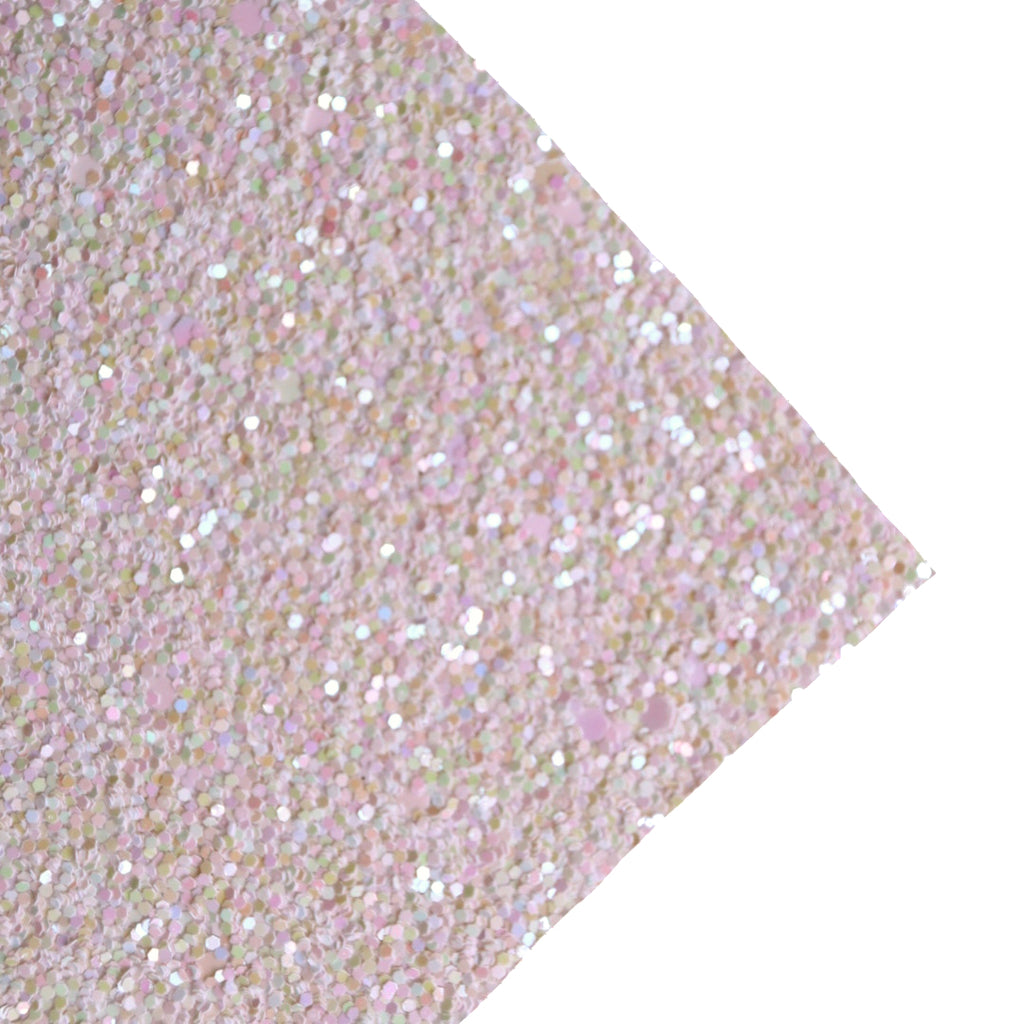 CHUNKY GLITTER FABRIC PINK PEACH (FAUX LEATHER) 1 PCS - Luxy Kraft