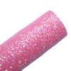 CHUNKY GLITTER FABRIC CORAL "GEOMETRY" (FAUX LEATHER) 1 PCS - Luxy Kraft