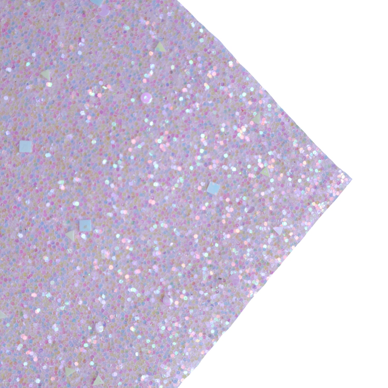 CHUNKY GLITTER FABRIC BABY PINK "GEOMETRY" (FAUX LEATHER) 1 PCS - Luxy Kraft
