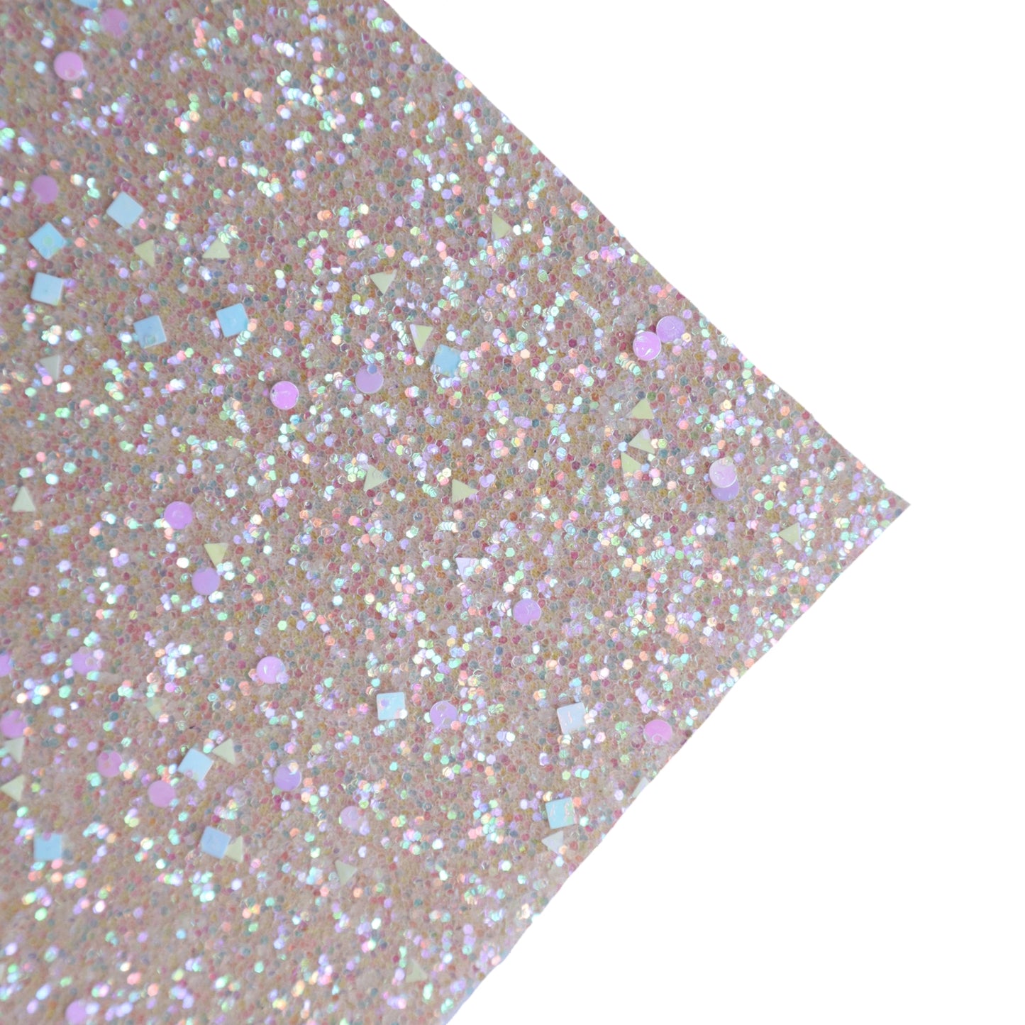 CHUNKY GLITTER FABRIC COFFE "GEOMETRY" (FAUX LEATHER) 1 PCS - Luxy Kraft