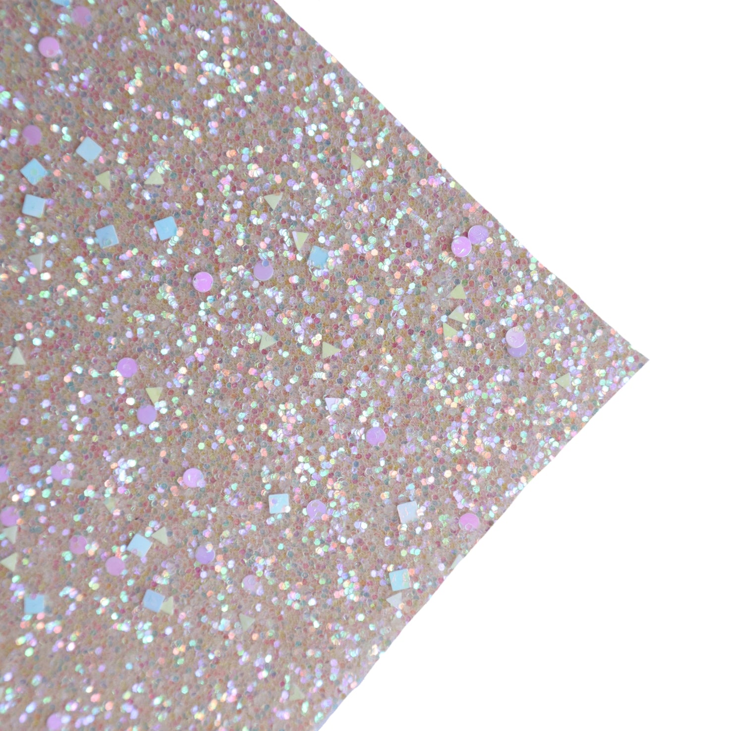CHUNKY GLITTER FABRIC COFFE "GEOMETRY" (FAUX LEATHER) 1 PCS - Luxy Kraft