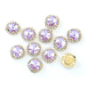 Crystals Round Sew Gold Claw Rhinestones 8 mm, 10 mm, 12 mm, 14 mm, 16 mm - Luxy Kraft