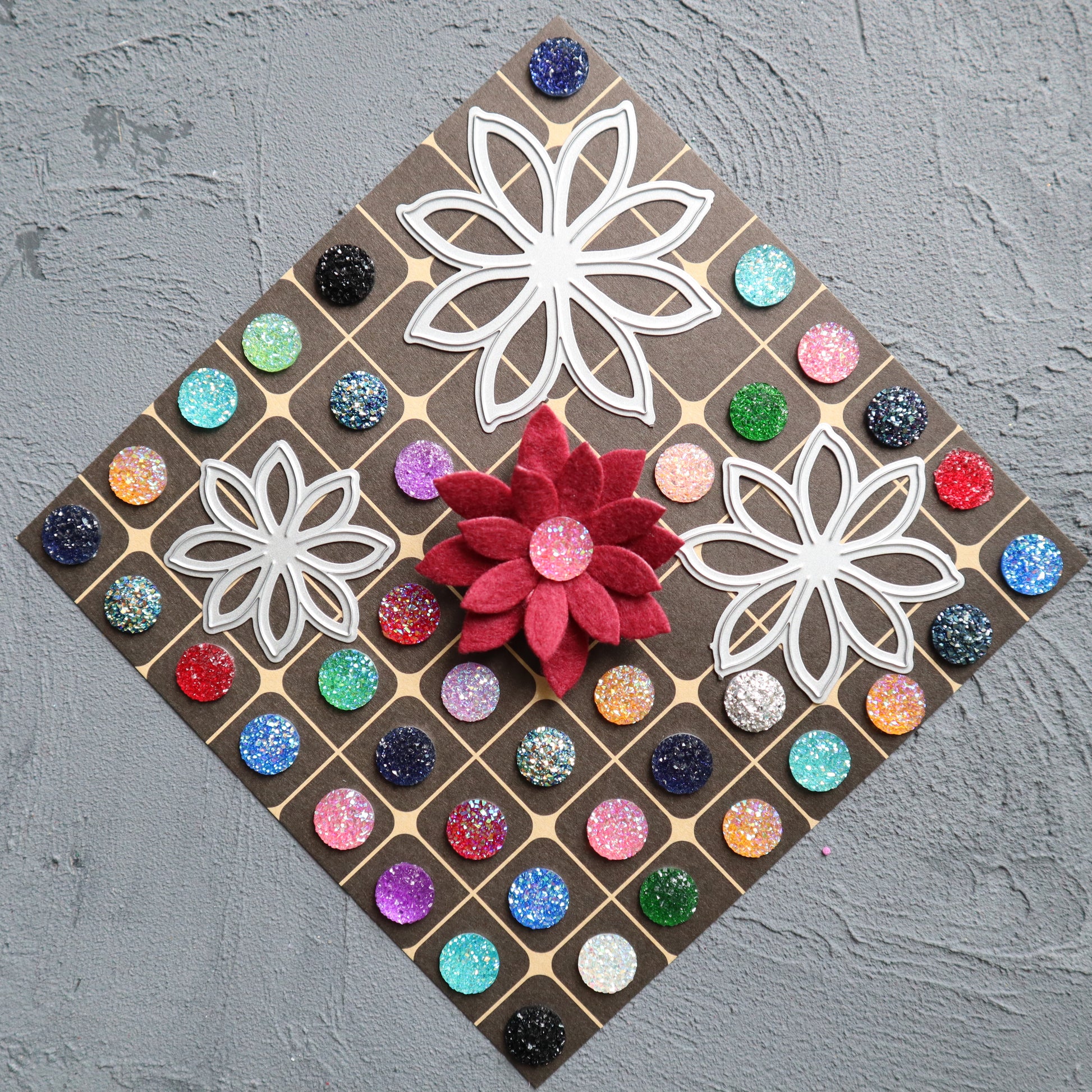 LOTUS FLOWER CUTTING DIES SET 3 PCS - Luxy Kraft