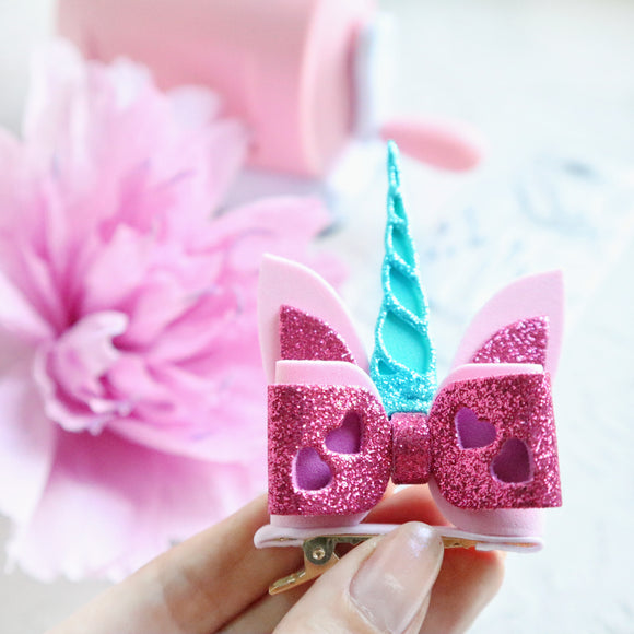 UNICORN HEART BOW CUTTING DIES 6 PCS SET - Luxy Kraft