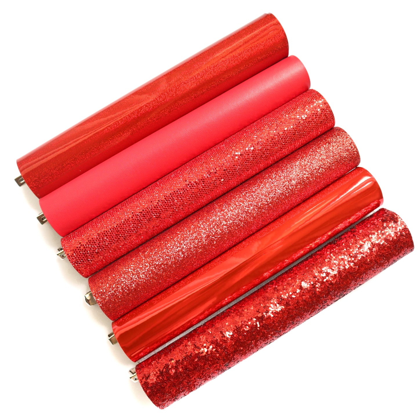 RED COLORS SYNTHETIC LEATHER FAUX LEATHER FABRIC 20X22 CM 6 PCS SET - Luxy Kraft